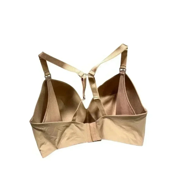 Auden Women's 38DDD Nursing Lightly Lined Wirefree Bra Pearl Tan - Picture 9 of 11